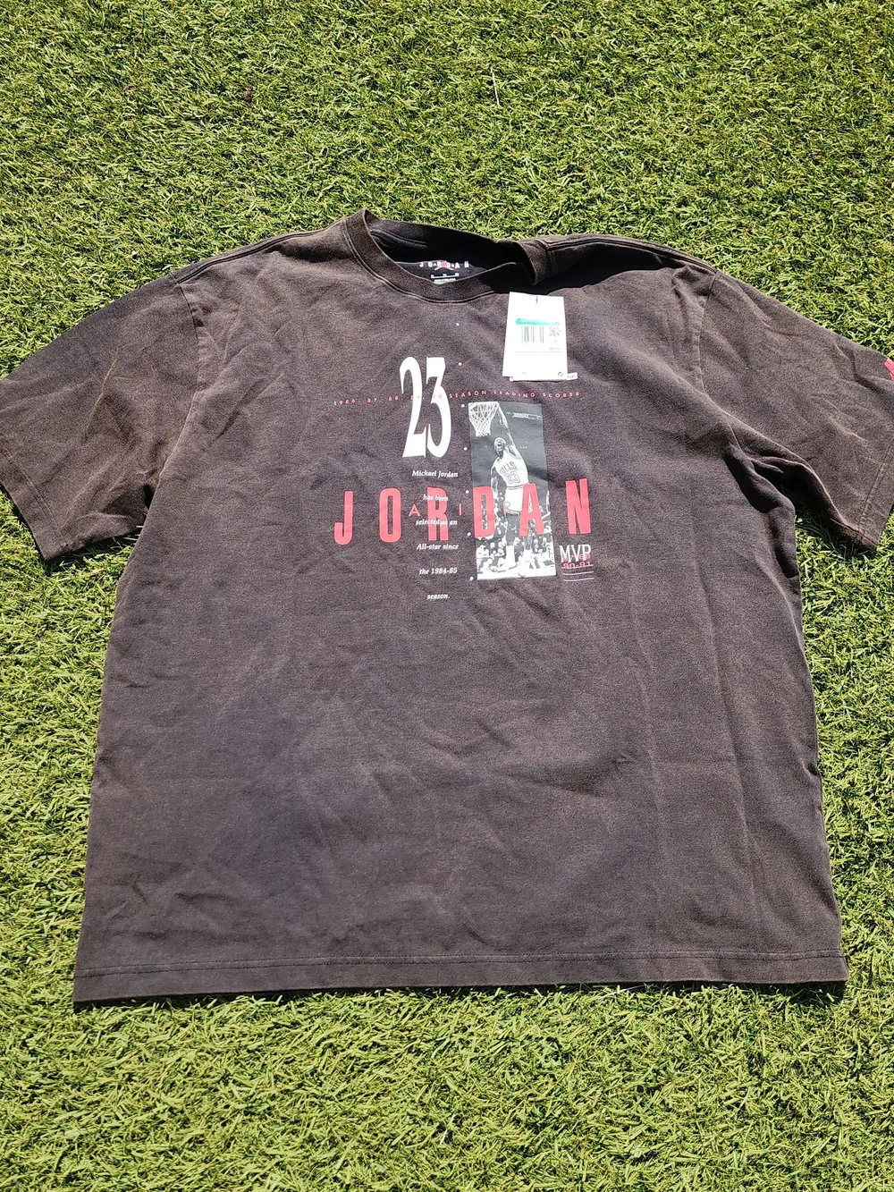 Jordan Black Short Sleeve Tee with Red '23 Graphic